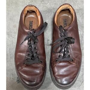 Thursday Boot Everyday Mens Low Top Brown Leather Sneakers Casual Shoes Size 8.5